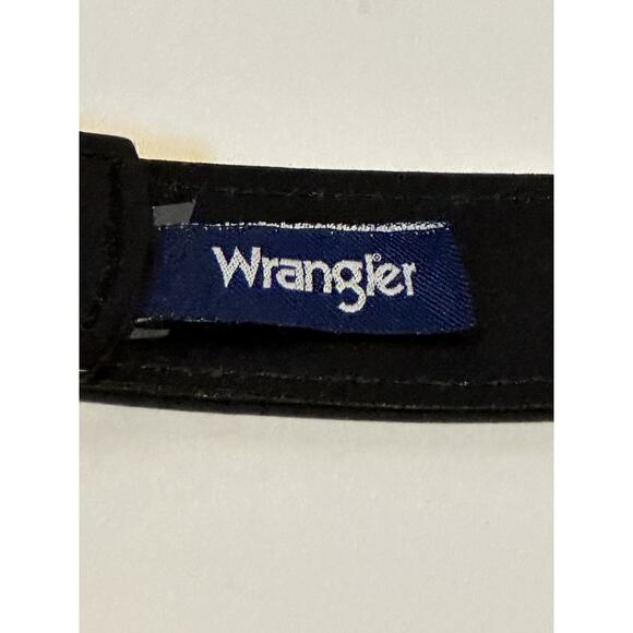 Wrangler Men's Black Leather Western Belt 44" Cowboy Rodeo Ranch Workwear - Picture 2 of 9